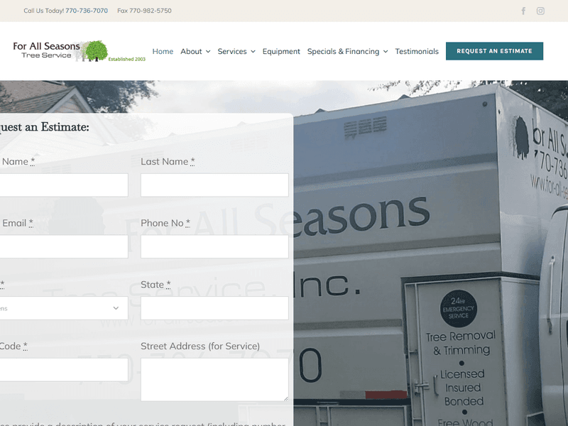 For All Seasons Tree Service — portfolio