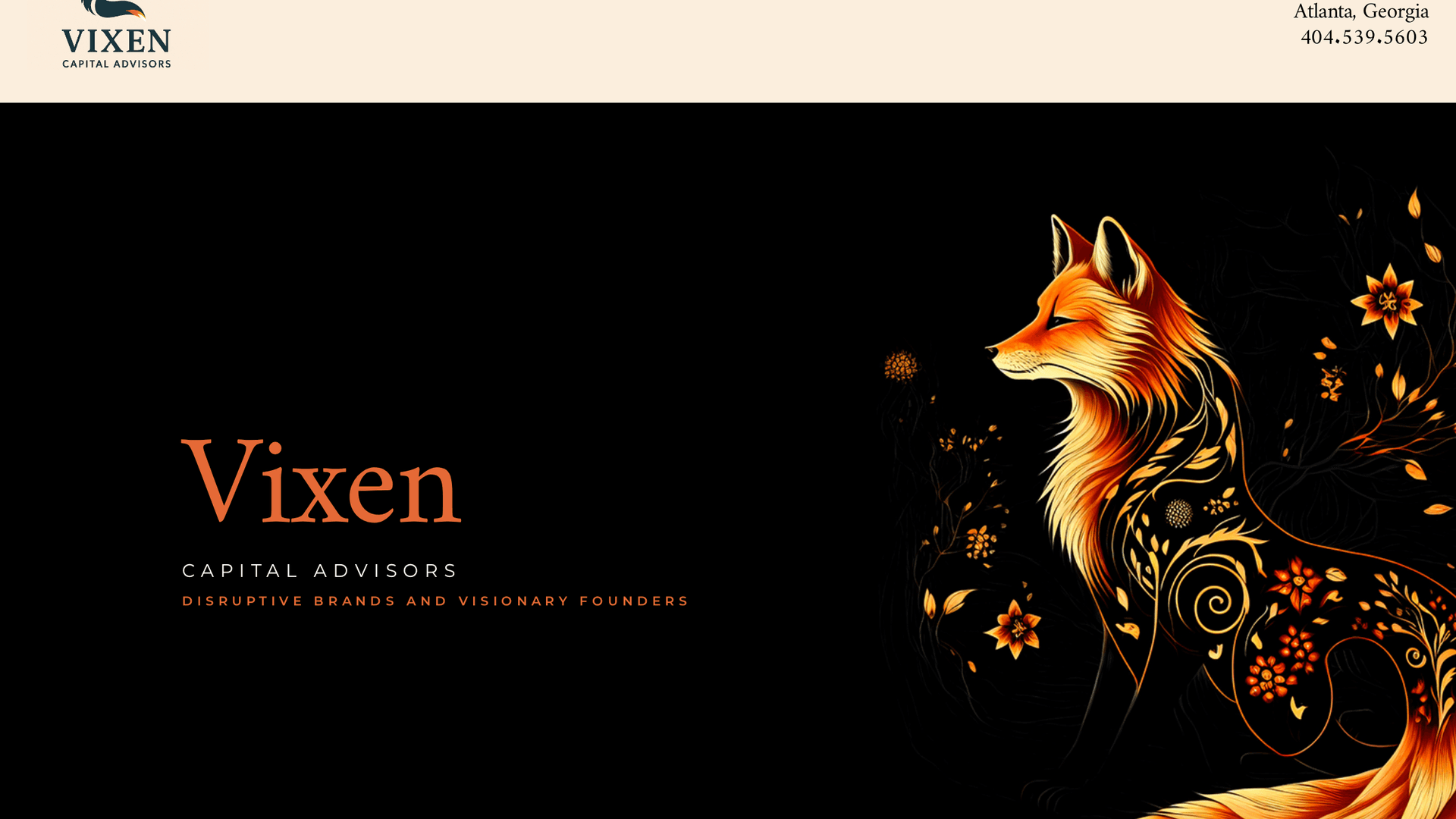 Vixen Capital Advisors — live site